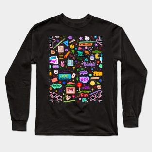 5 Star doodle (purple) Long Sleeve T-Shirt